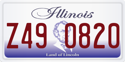 IL license plate Z490820