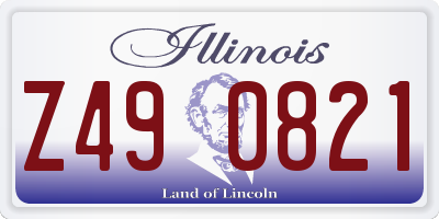 IL license plate Z490821