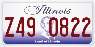 IL license plate Z490822