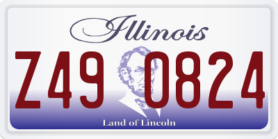 IL license plate Z490824