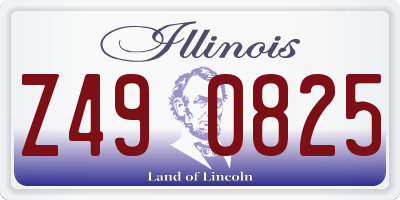 IL license plate Z490825