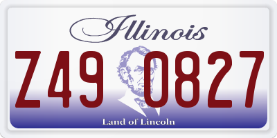 IL license plate Z490827