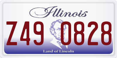 IL license plate Z490828