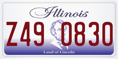 IL license plate Z490830