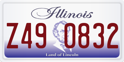 IL license plate Z490832