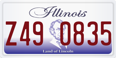 IL license plate Z490835