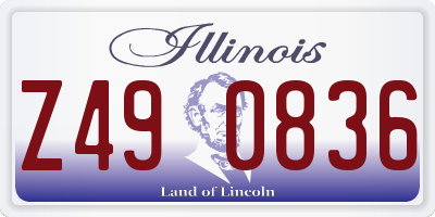 IL license plate Z490836