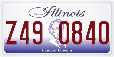 IL license plate Z490840