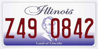 IL license plate Z490842