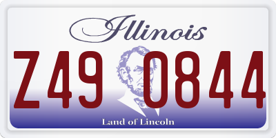IL license plate Z490844