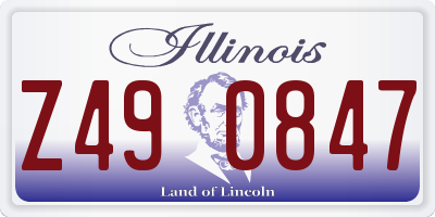 IL license plate Z490847