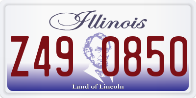 IL license plate Z490850