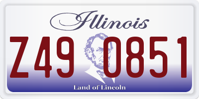 IL license plate Z490851