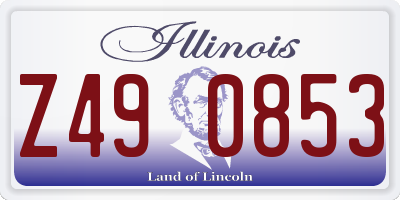 IL license plate Z490853