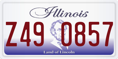 IL license plate Z490857