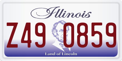 IL license plate Z490859