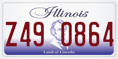 IL license plate Z490864
