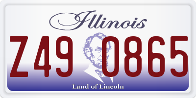 IL license plate Z490865