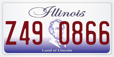 IL license plate Z490866
