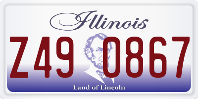 IL license plate Z490867