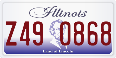 IL license plate Z490868