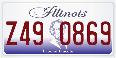 IL license plate Z490869