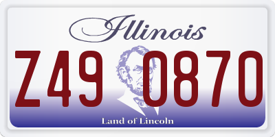 IL license plate Z490870