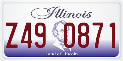 IL license plate Z490871