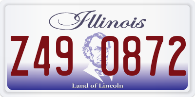IL license plate Z490872