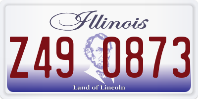 IL license plate Z490873