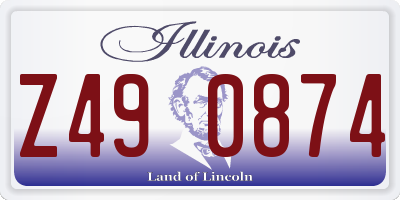 IL license plate Z490874