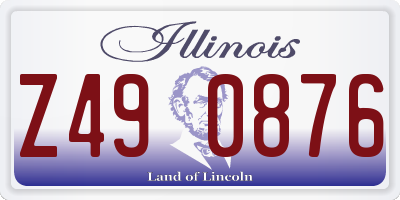 IL license plate Z490876