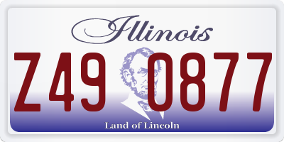 IL license plate Z490877