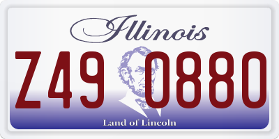 IL license plate Z490880