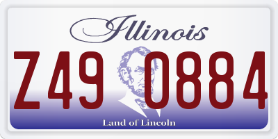 IL license plate Z490884
