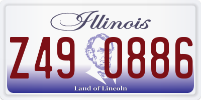 IL license plate Z490886
