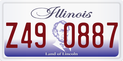 IL license plate Z490887