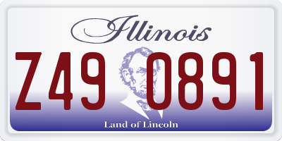 IL license plate Z490891