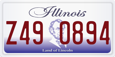 IL license plate Z490894