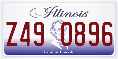 IL license plate Z490896