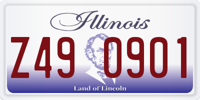 IL license plate Z490901