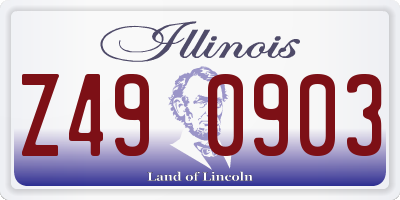 IL license plate Z490903