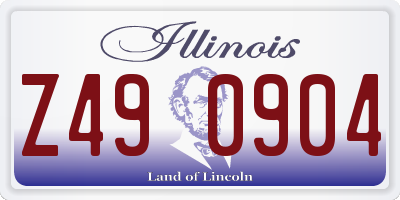 IL license plate Z490904
