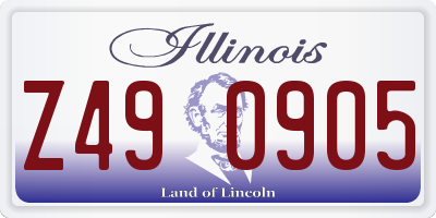 IL license plate Z490905