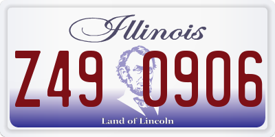 IL license plate Z490906