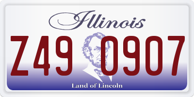 IL license plate Z490907