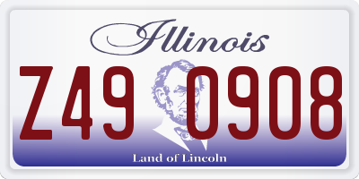 IL license plate Z490908