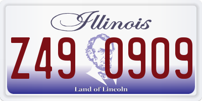 IL license plate Z490909