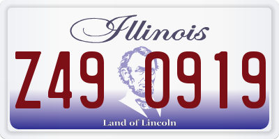IL license plate Z490919