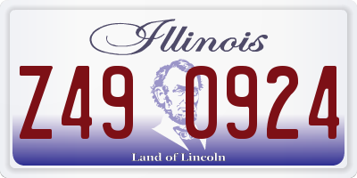 IL license plate Z490924